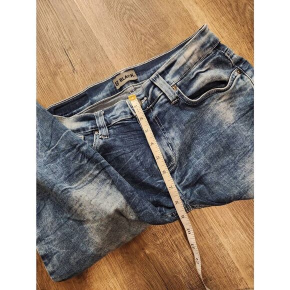 Buckle Black BKE 'Skinny Flex' men's 30x29.5* measured Acid wash whiskered dark - Picture 7 of 9